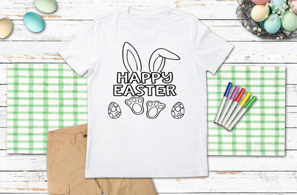 Happy Easter Colorable