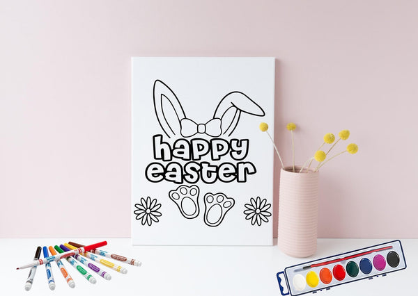 Happy Easter Colorable