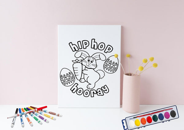 Happy Easter Colorable