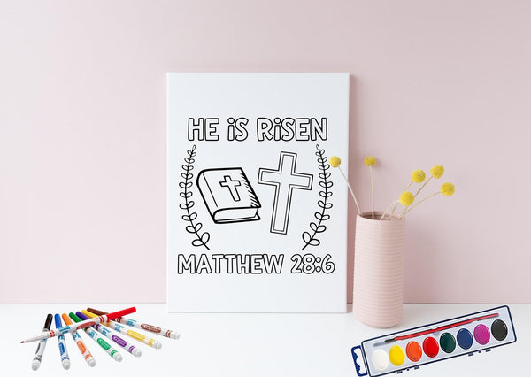 Happy Easter Colorable