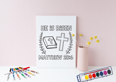 Happy Easter Colorable